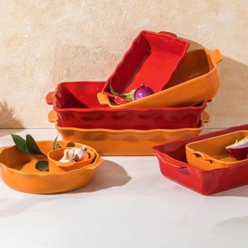 Блюдо для запекания 23х23 см Esprit de cuisine Festonne красное