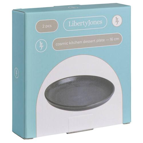 Набор десертных тарелок 16 см Liberty Jones Cosmic Kitchen 2 пр черный