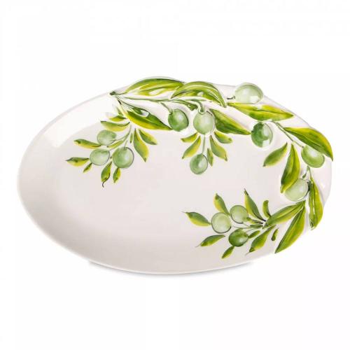 Сервировочное блюдо 32х20 см Edelweiss Оливки белое