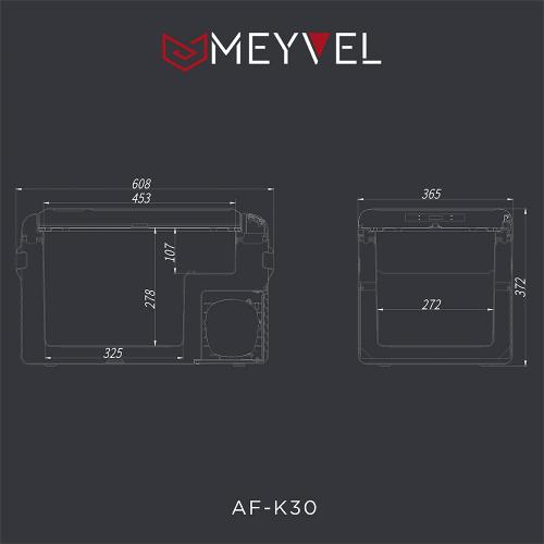 Автомобильный холодильник 60,8х36,5 см Meyvel AF-K30 черный