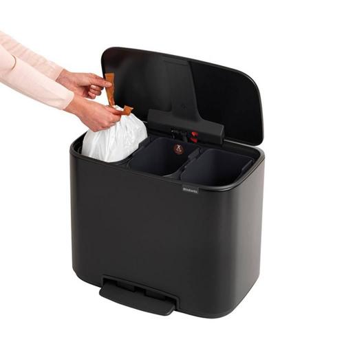 Мусорный бак 33 л Brabantia Bo Pedal Bin черный