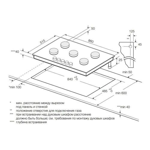 Газовая варочная панель Graude Comfort GS 90.1 SM