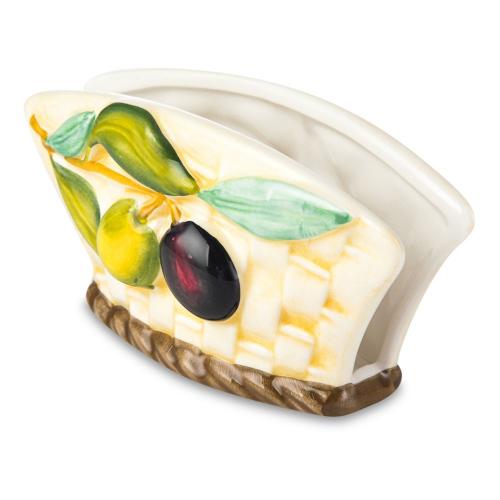 Салфетница 16х5 см Edelweiss Оливки белая