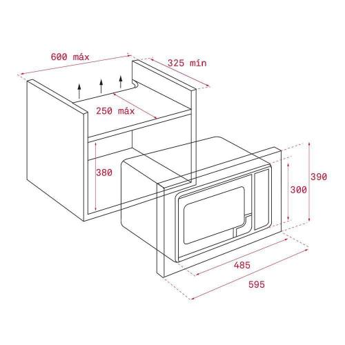 Встраиваемая микроволновая печь 60х39 см Teka Maestro ML 820 BIS белая