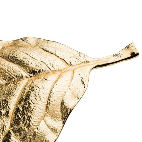 Сервировочное блюдо 50х23 см Michael Aram New Leaves золотое