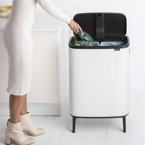 Мусорный бак 2x30 л Brabantia Bo Touch Bin Hi белый