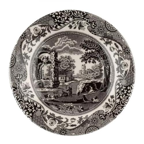 Чайная пара 90 мл Spode Black Italian белая