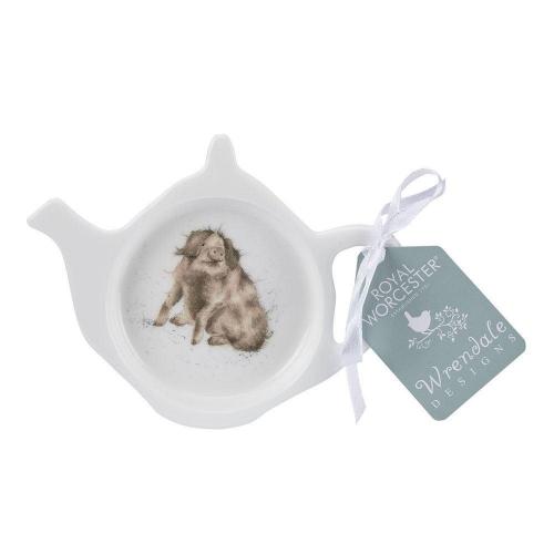 Подставка для чайного пакетика Трюфельная свинья 13 см Royal Worcester Забавная фауна