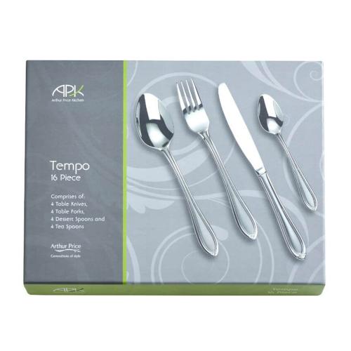 Набор столовых приборов Arthur Price Tempo 16 пр серебряный