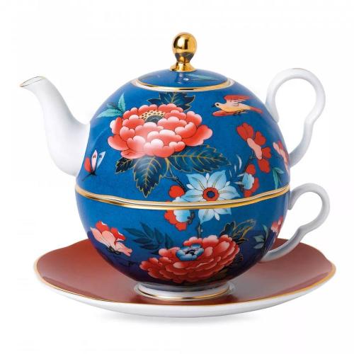 Чайный набор Wedgwood Paeonia Blush синий 3 пр