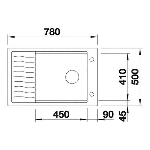 Кухонная мойка 78 см Blanco Elon XL 6 S черная - 4 фото