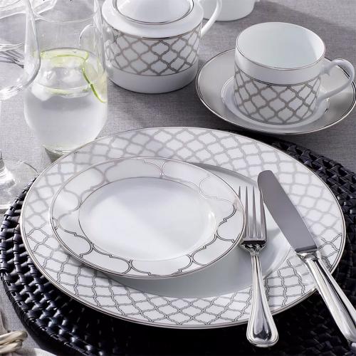 Блюдце 15 см Noritake Eternal Palace серебряное