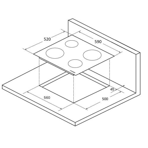 РОЗНИЦА Электрическая варочная панель 59х52 см Kuppersberg Hi-Tech ECS 623