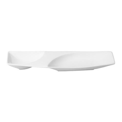 Тарелка RAK Porcelain Mazza прямоугольная, 2 секции, 32*10 см