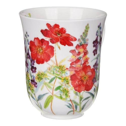 Кружка 330 мл Dunoon Braemar Cottage Flowers красная