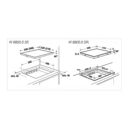 Индукционная варочная панель 60х52 см Kuppersbusch K.8 KI 6800.0 SR