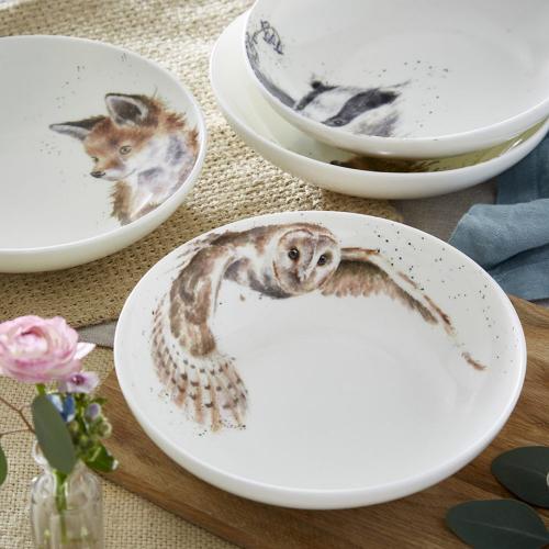 Набор тарелок для пасты Royal Worcester Забавная фауна белый 4 пр