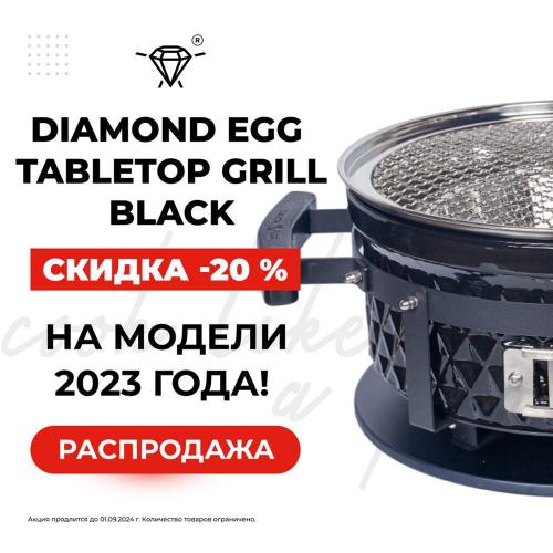 Угольный гриль 35х18 см Diamond Egg Tabletop Grill черный