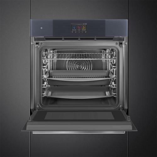 Электрический духовой шкаф 59,7 см SMEG Linea SO6104APG серый