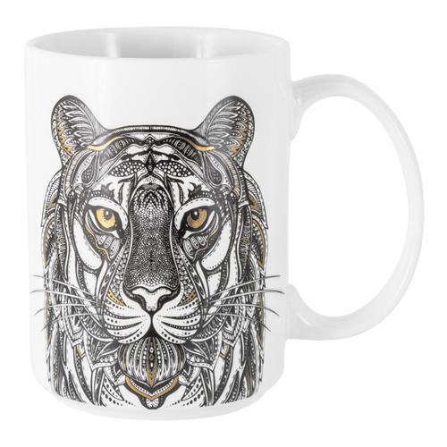 Кружка Тигр 500 мл Home&Style Wild белая