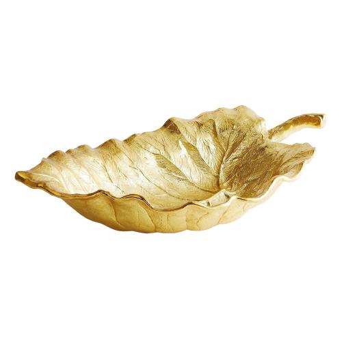 Сервировочное блюдо 53х33 см Michael New Leaves золотое