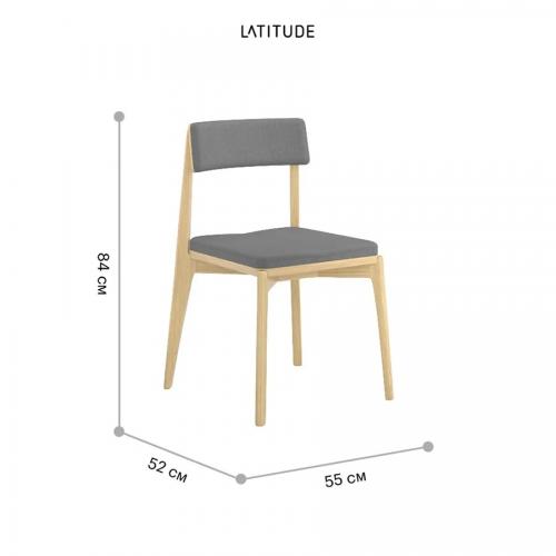 Набор стульев 52х55х84 см Latitude Aska серый 2 пр