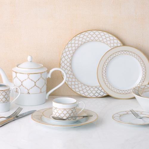 Чайная пара 240 мл Noritake Eternal Palace Gold белая