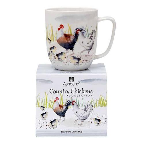 Кружка 8,1 см 350 см Ashdene Country Chickens белая