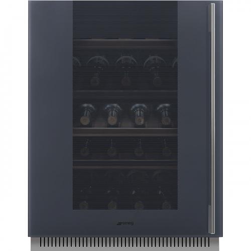 Встраиваемый винный шкаф на 38 бутылок SMEG Linea CVI138LG серый