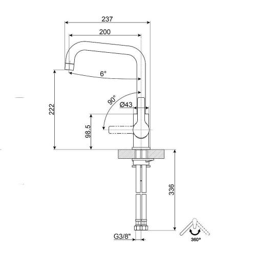 Смеситель Smeg MI3MN черный - 3 фото