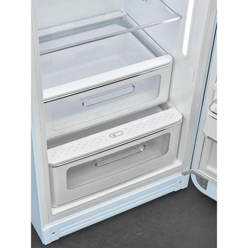 Холодильник однокамерный 153х60 см Smeg 50's Style FAB28RPB5 голубой - 3 фото
