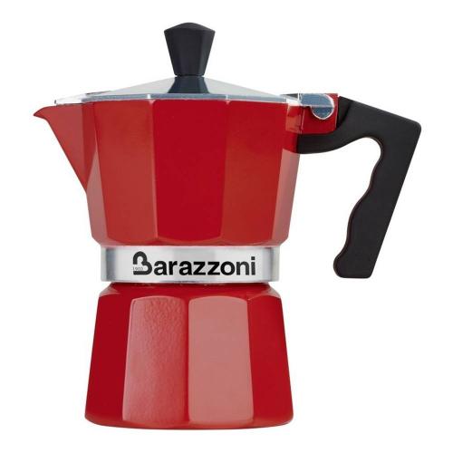 Гейзерная кофеварка на 3 чашки Barazzoni La Caffettiera красная