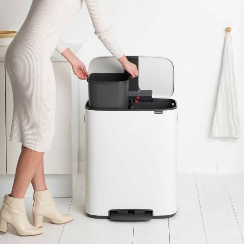 Мусорный бак 2x30 л Brabantia Bo Touch Bin белый