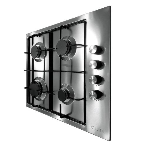 Газовая варочная панель 60х51 см LEX Fullmetall GVS 644-1 IX стальная