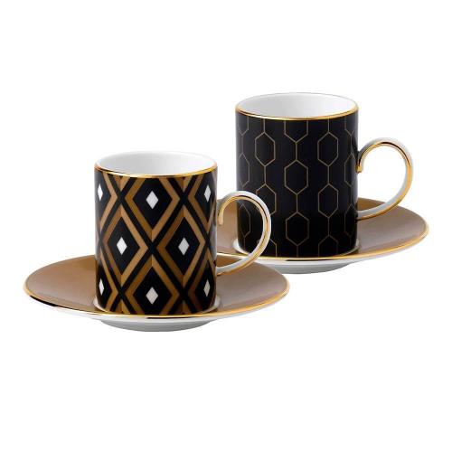 Набор кофейных пар 75 мл Wedgwood Arris 4 пр
