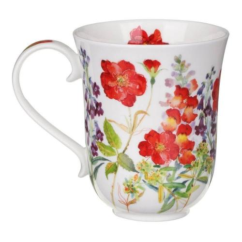 Кружка 330 мл Dunoon Braemar Cottage Flowers красная