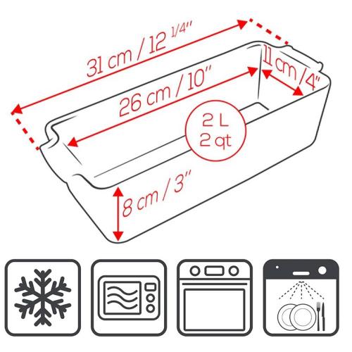 Форма для хлеба  31х11х8 см 2 л Peugeot бежевая - 2 фото