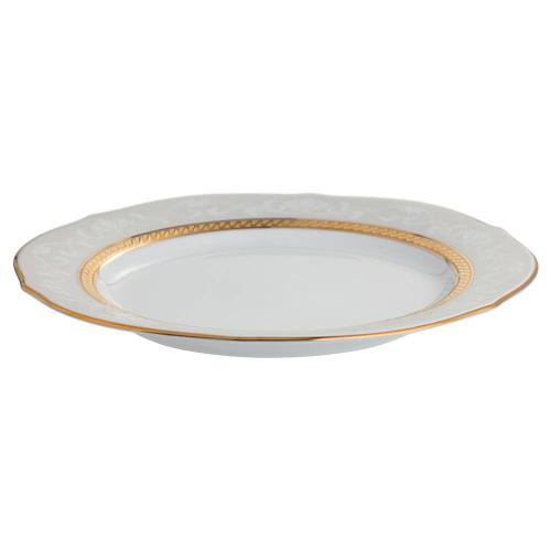 Тарелка обеденная 23 см Noritake Hampshire Gold белая