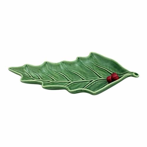 Блюдо 36 см Bordallo Pinheiro Holly зеленое