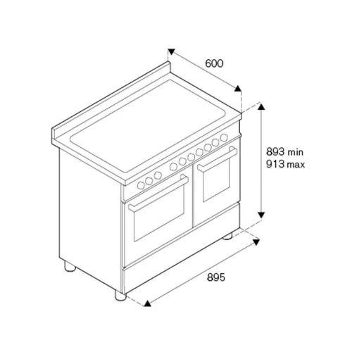 Варочный центр 89,5х60 см Bertazzoni Professional PRO96L2EXT стальной