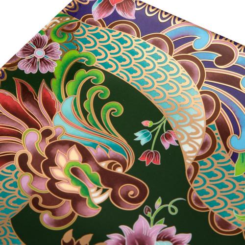 Сервировочное блюдо 38х17 см Mix&Match Home Magic Dragon зеленое