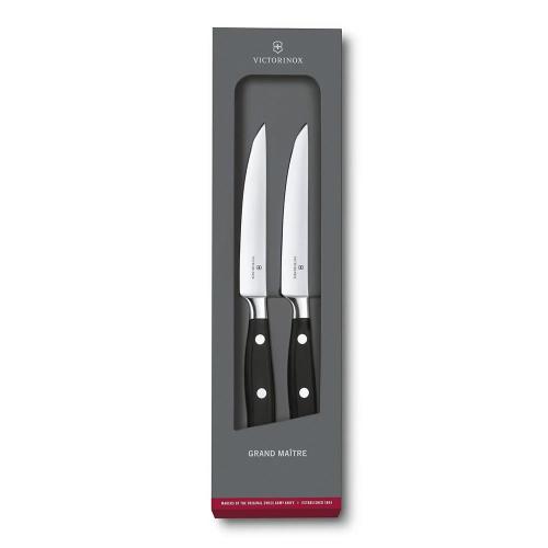 Набор кухонных ножей для стейка Victorinox Grand Maitre Steak 2 пр черный