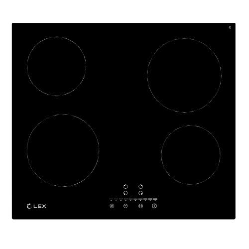 Электрическая варочная панель 59х52 см LEX Urban EVH 640-1 BL черная