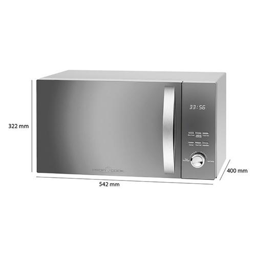 Микроволновая печь 32,2х54,2 см Profi Cook PC-MWG 1176 стальная