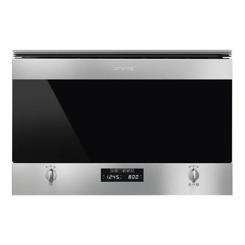 Встраиваемая микроволновая печь 60х30 см Smeg Classica MP322X1 стальная