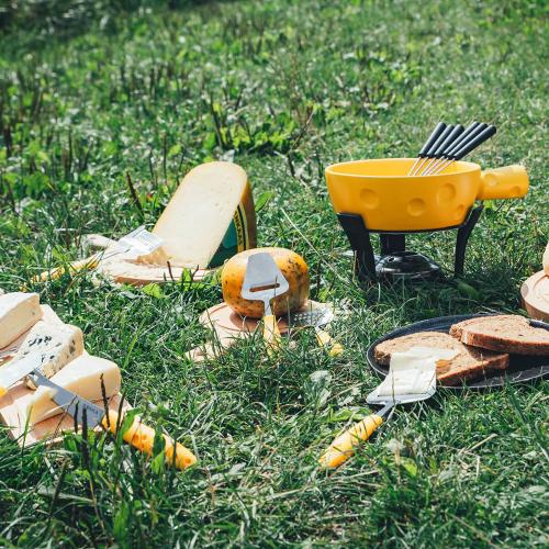 Набор для фондю керамический Boska Cheesy 8 пр желтый