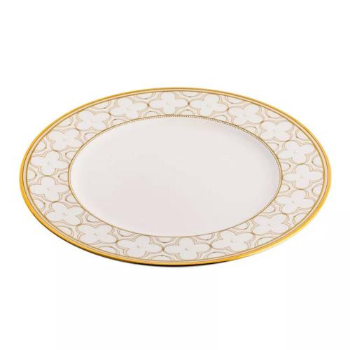 Тарелка обеденная 28 см Noritake Trefolio Gold белая