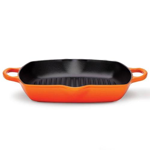 Сковорода-гриль чугунная 30 см Le Creuset Signature огненная лава