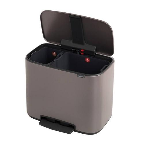 Мусорный бак 34 л Brabantia Bo Pedal Bin серый