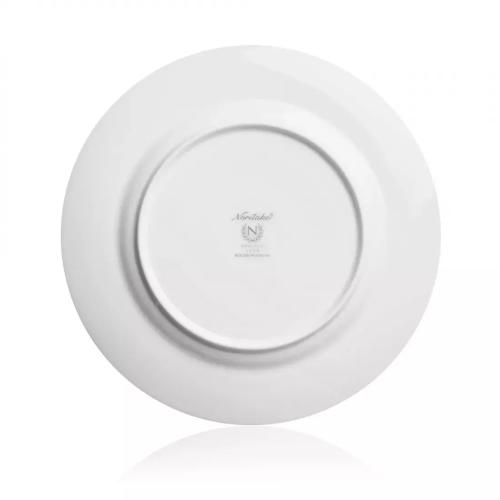 Тарелка закусочная 22 см Noritake Bogart Platinum белая